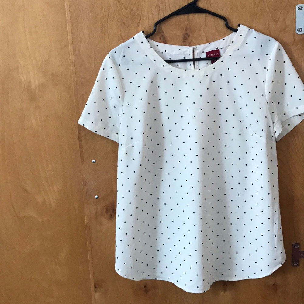Black and white polka dot Merona shirt
